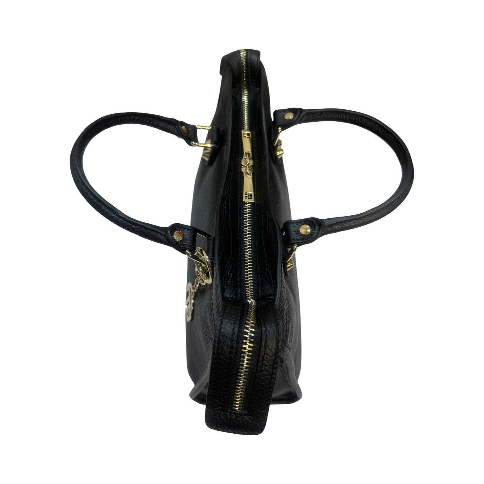 Black Medium Leather Tote Bag – Teefamm Bags London