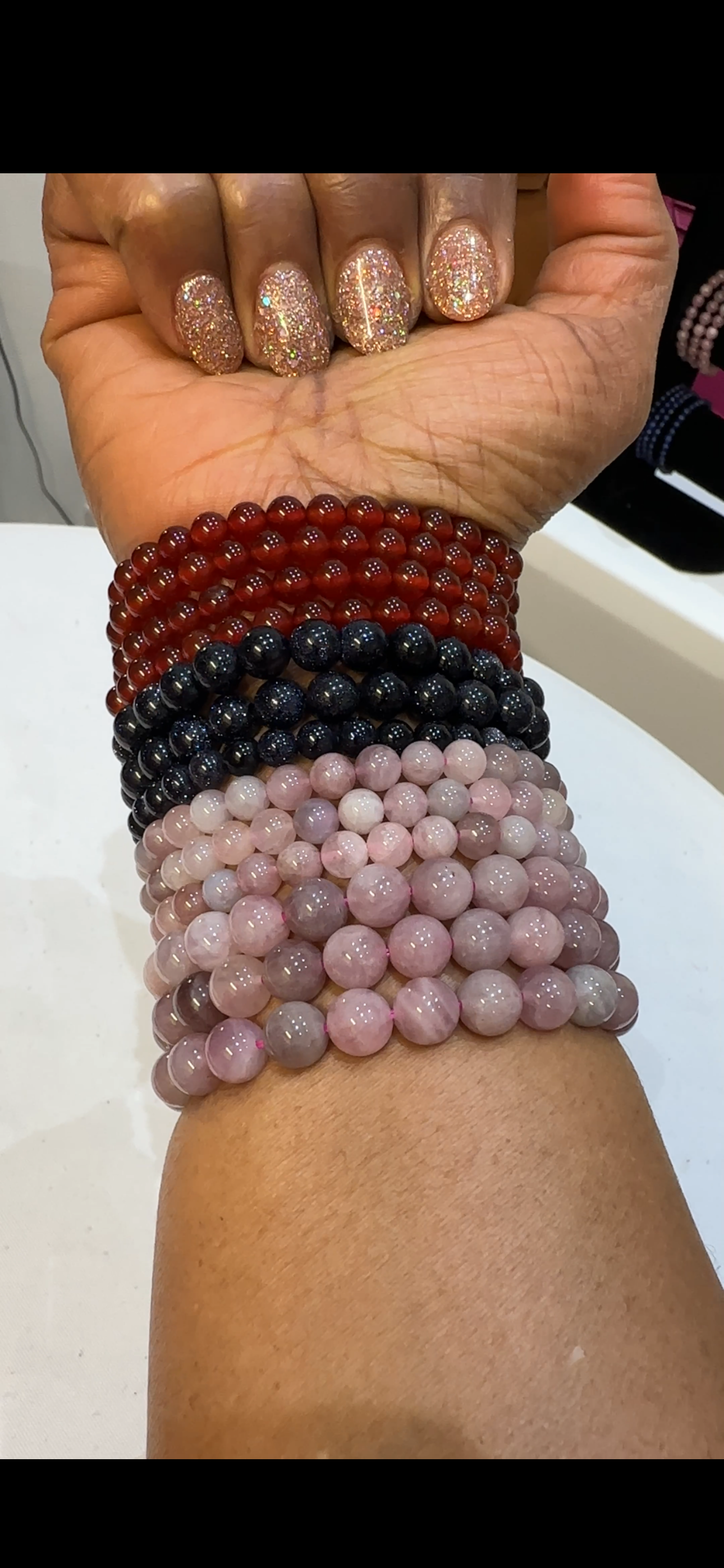 Natural Gemstone Bracelet Stack 10mm