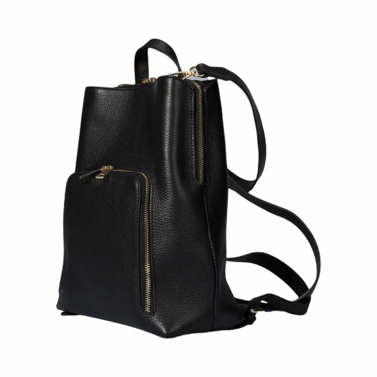 Made in Italy Convertible Leather Backpack Bag with Detachable Shoulder Strap
