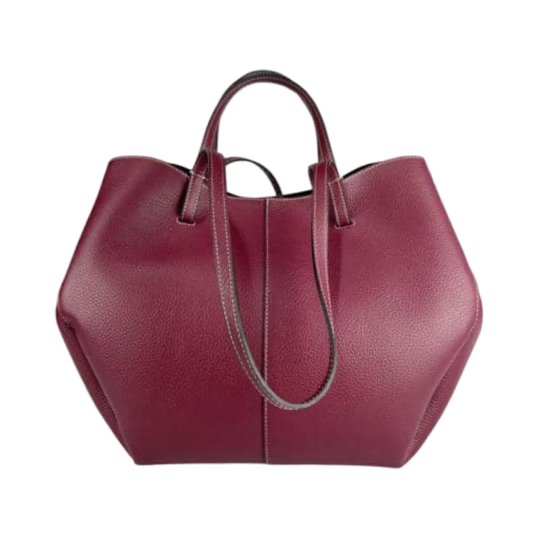 Oversized Italian Leather Tote Bag