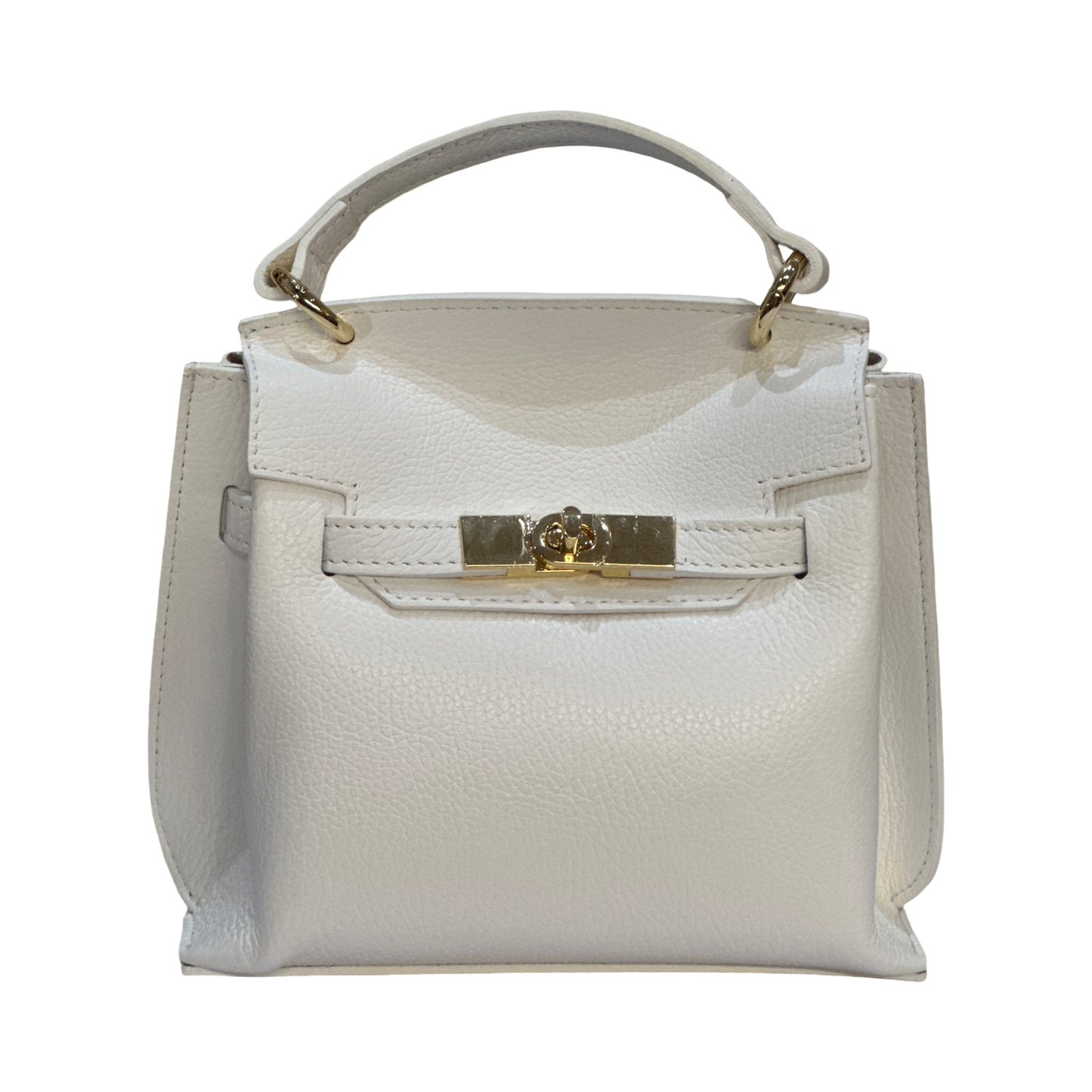 Italian Small Top Handle Leather Tote Bag