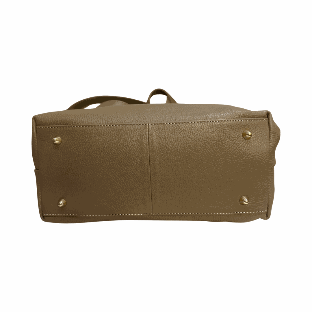 Large Leather Tote Bag Bottom