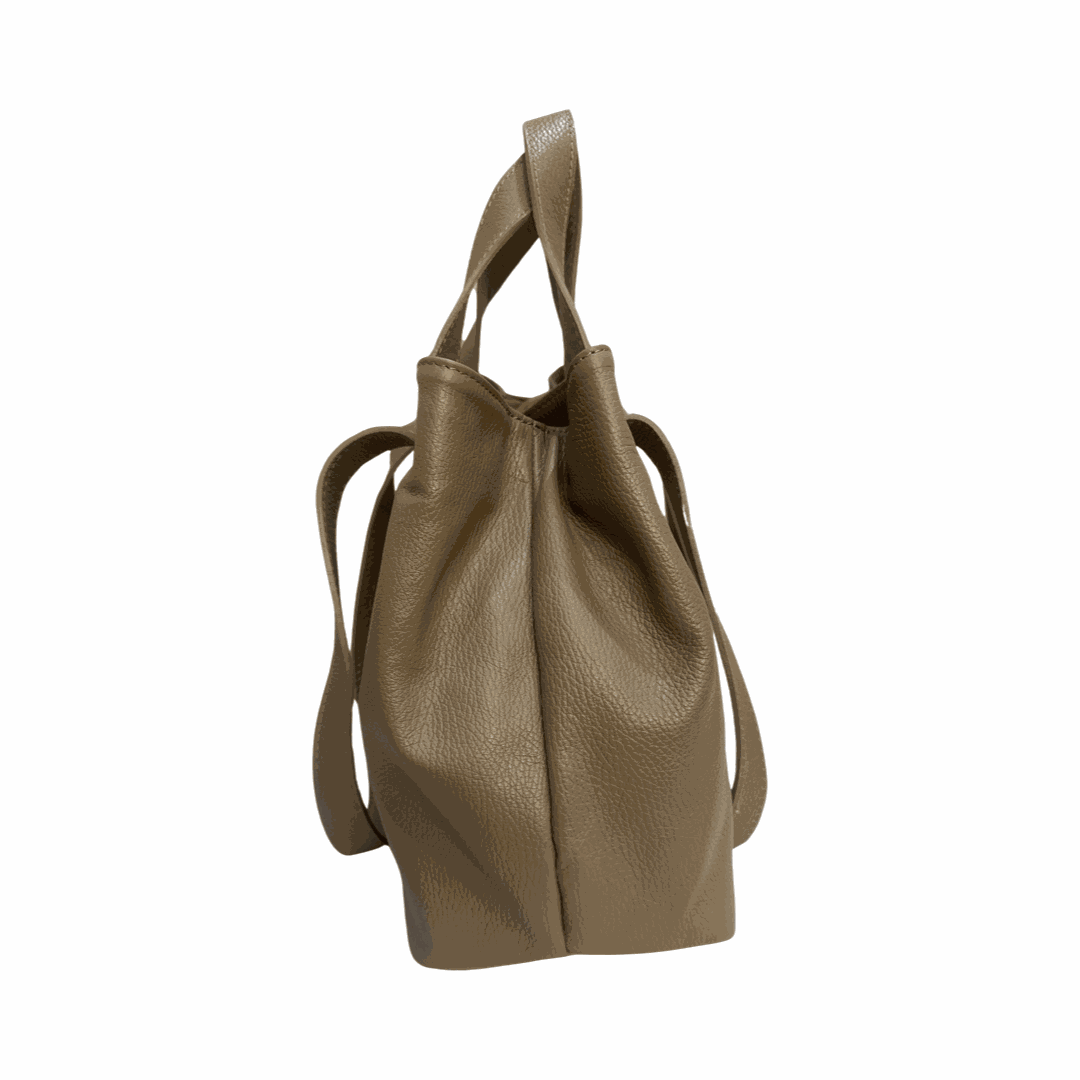 Large Leather Tote Bag Side