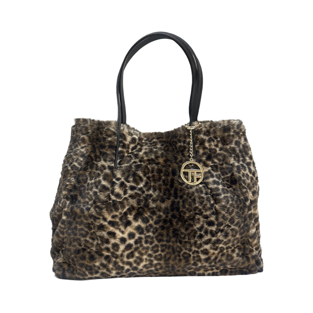 Leopard Large Tote Bag Front