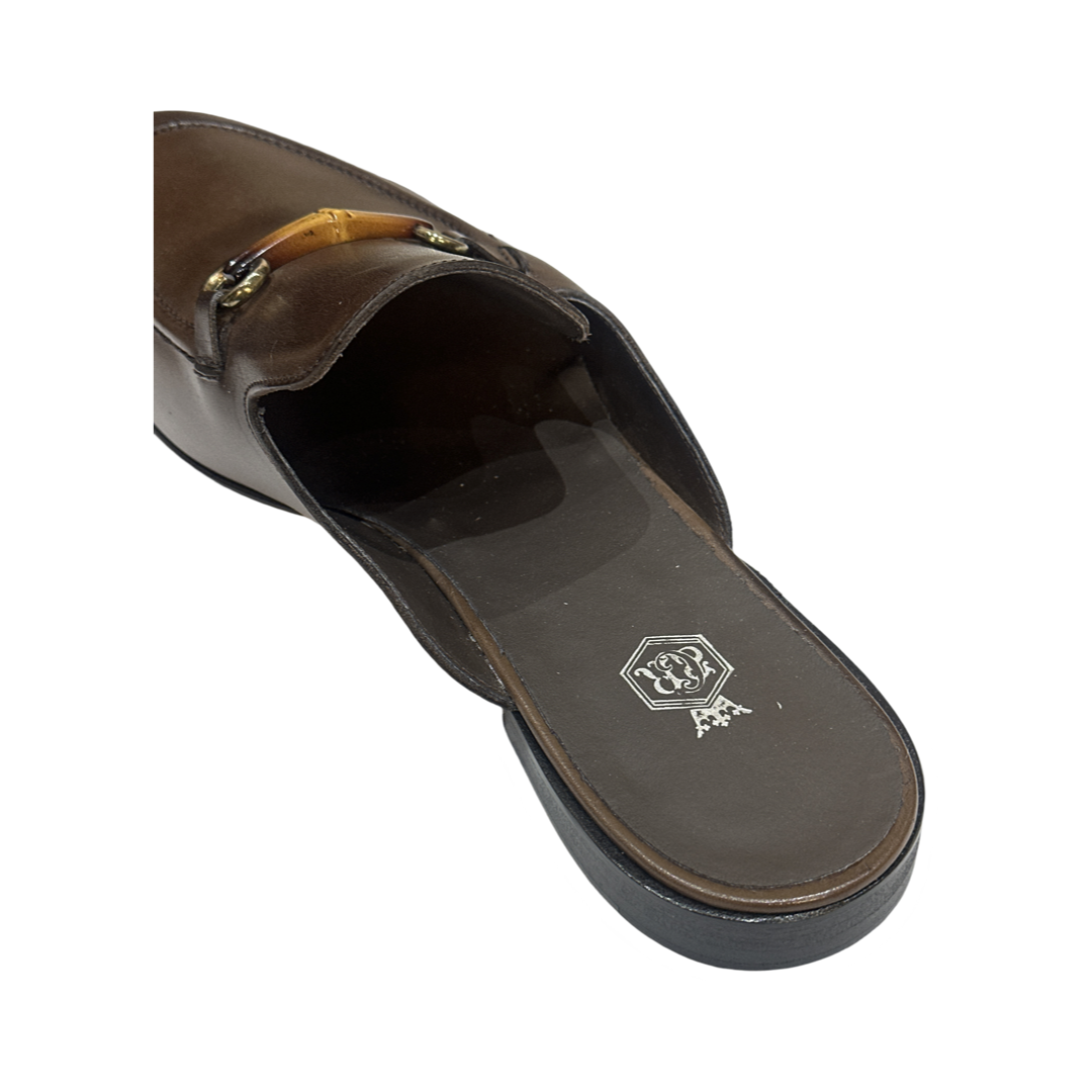 Men’s Leather Slip-On Loafers Brown Inside