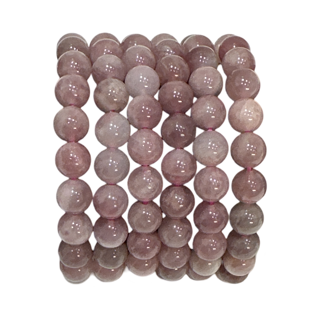 Purple Rose Natural Gemstone Bracelet Stack