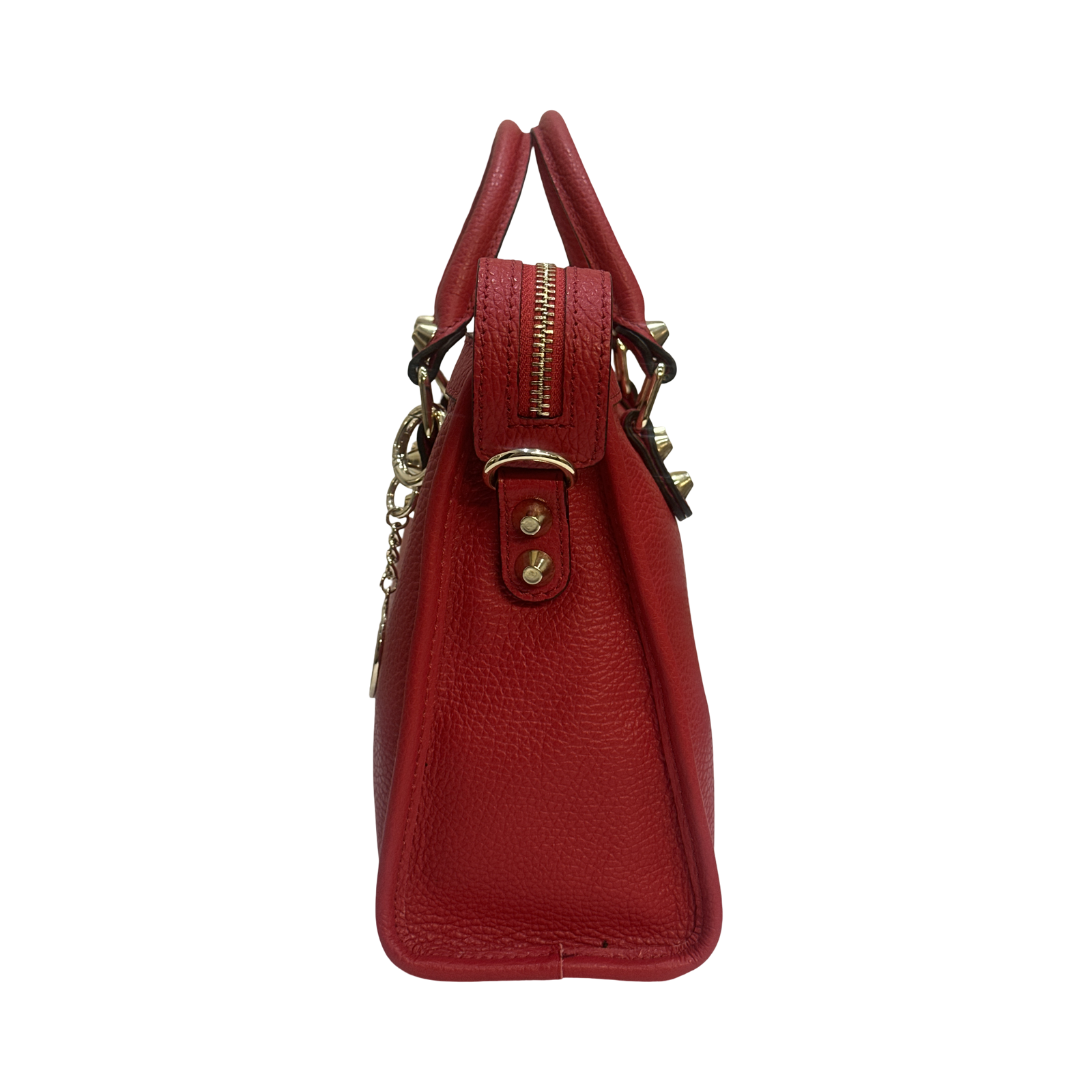 Red Medium Leather Tote Bag – Teefamm Bags London