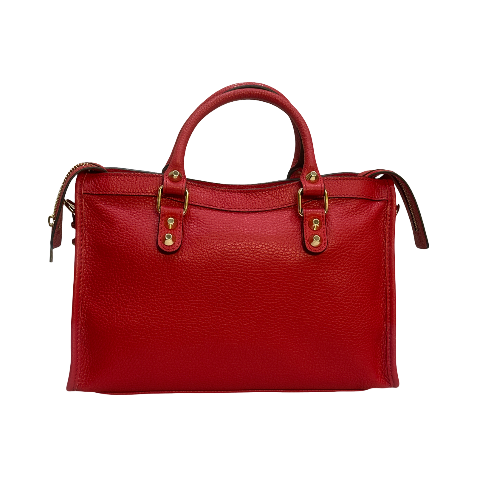 Red Medium Leather Tote Bag – Teefamm Bags London