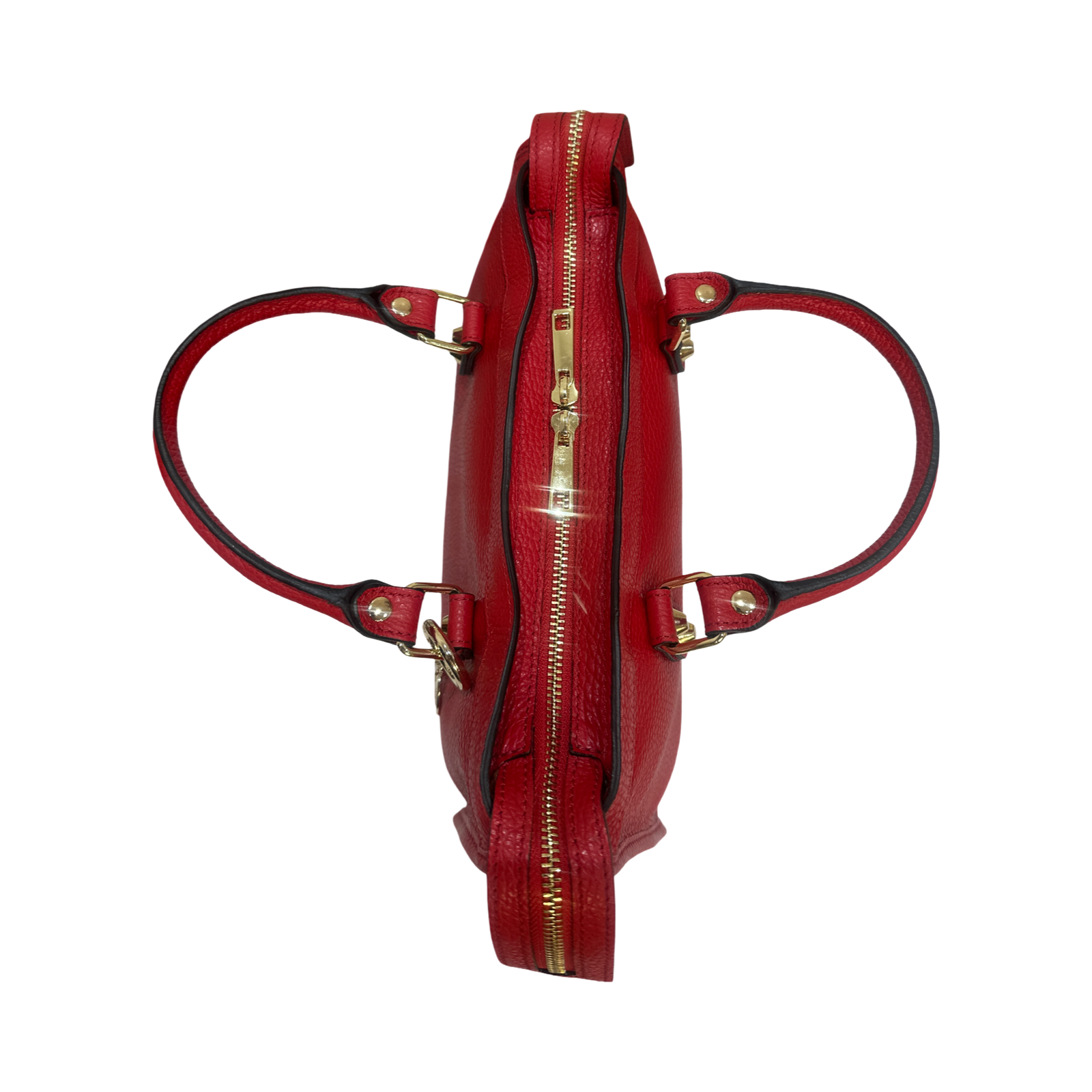 Red Medium Leather Tote Bag – Teefamm Bags London