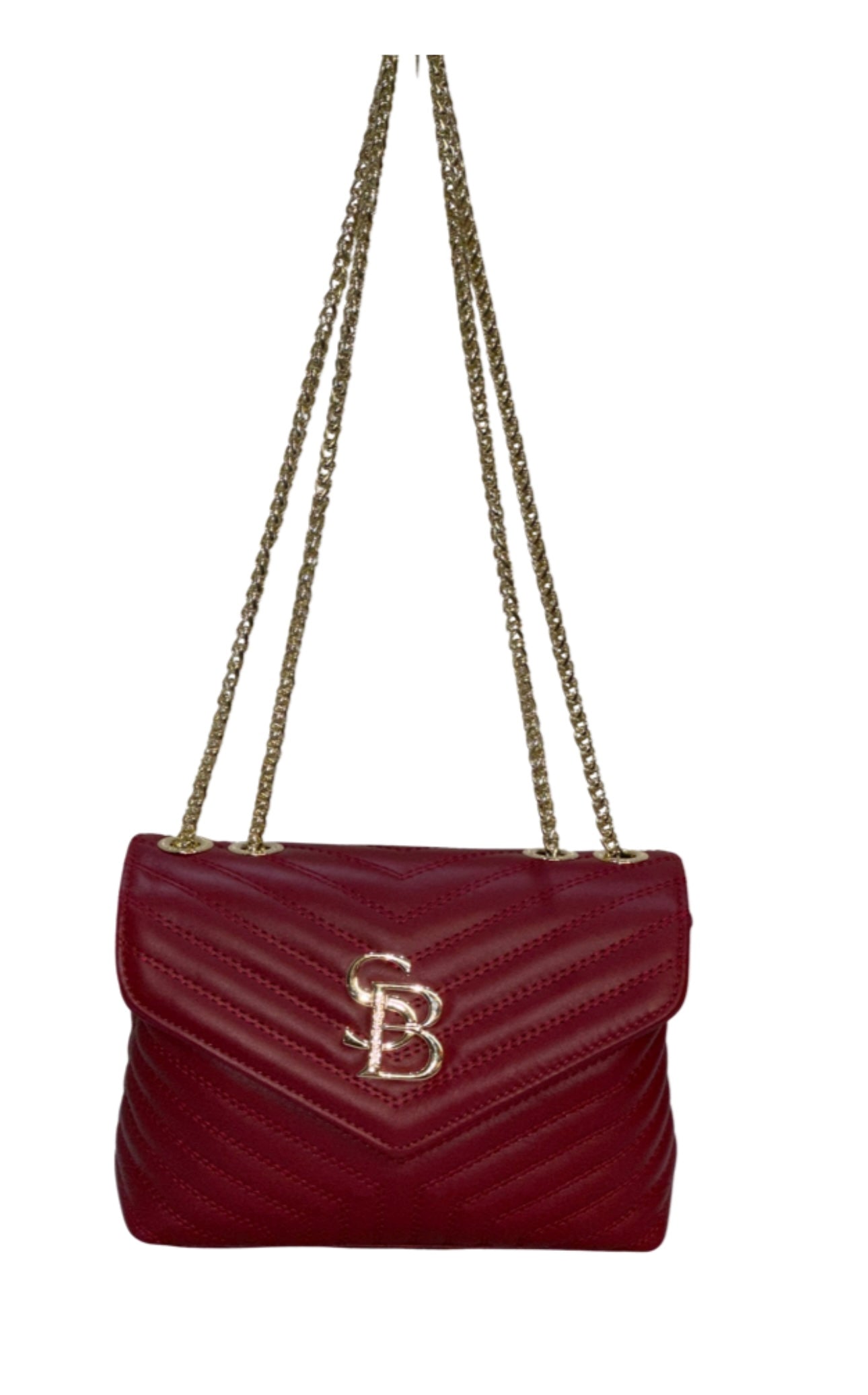 Red Sara Burglar Leather Crossbody Bag Front