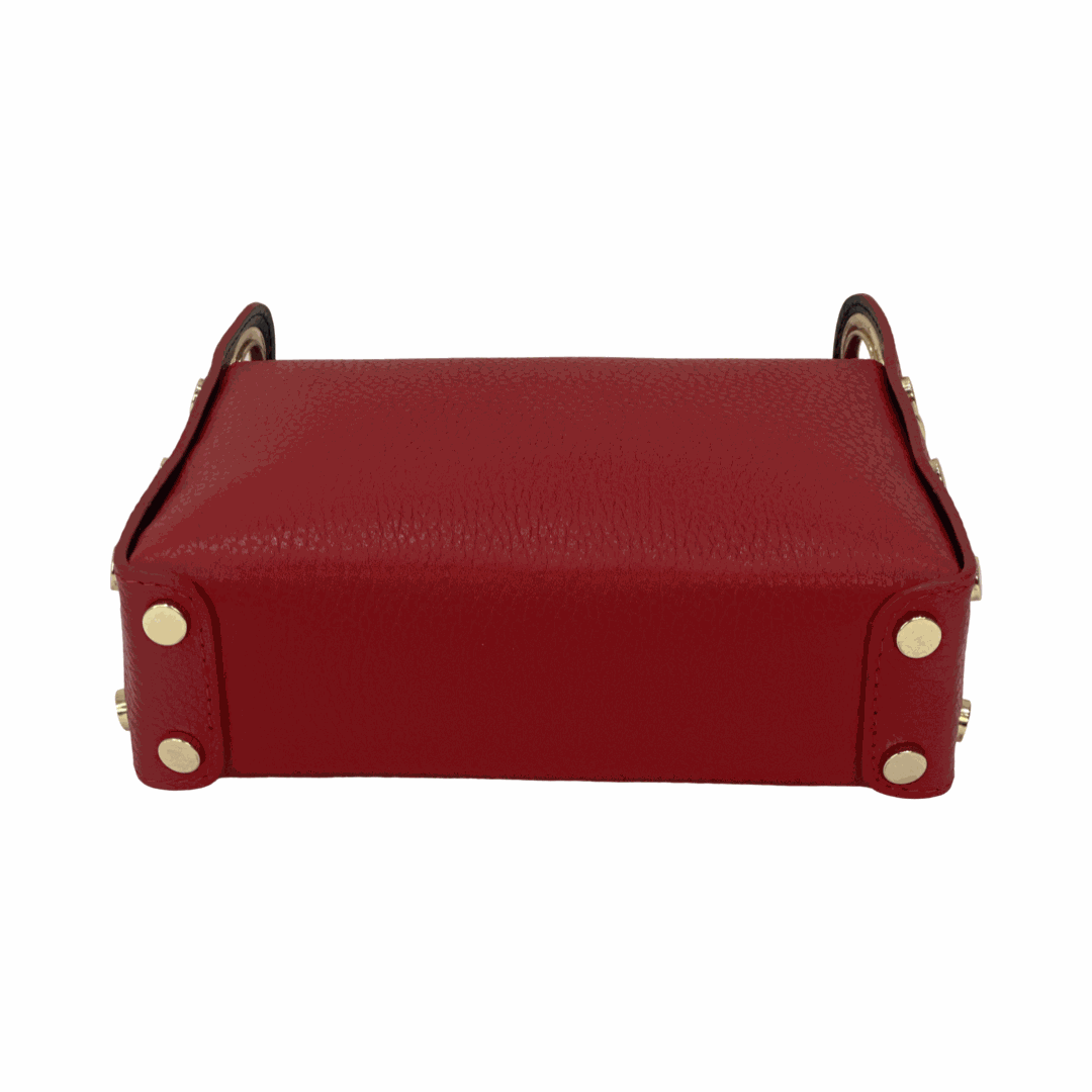 Leather Tote Bee Bag Red Bottom