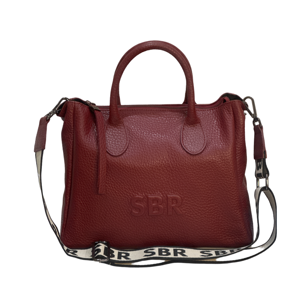 Sara Burglar Large Tote Leather Bag Front SBR