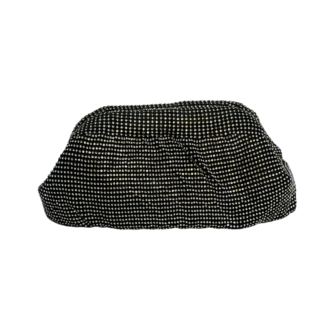 Shimmer Evening Clutch Bag Black Front