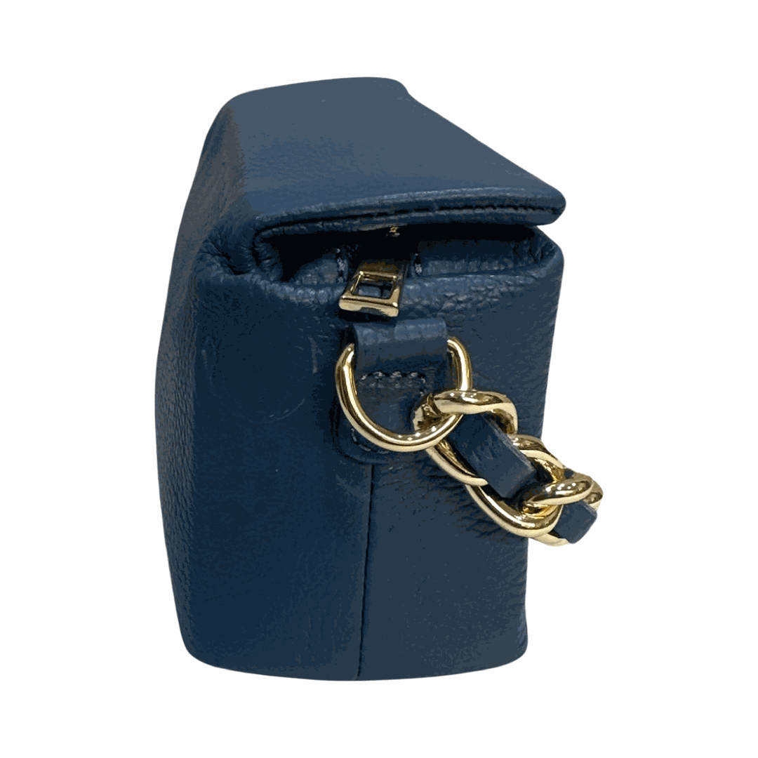 Tote Leather Bag Mini Sky Blue side