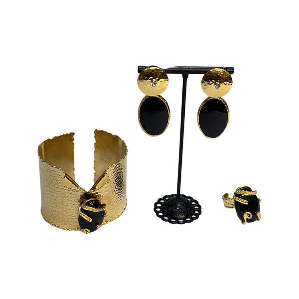 Geometric Set Bracelet Earrings and Ring
