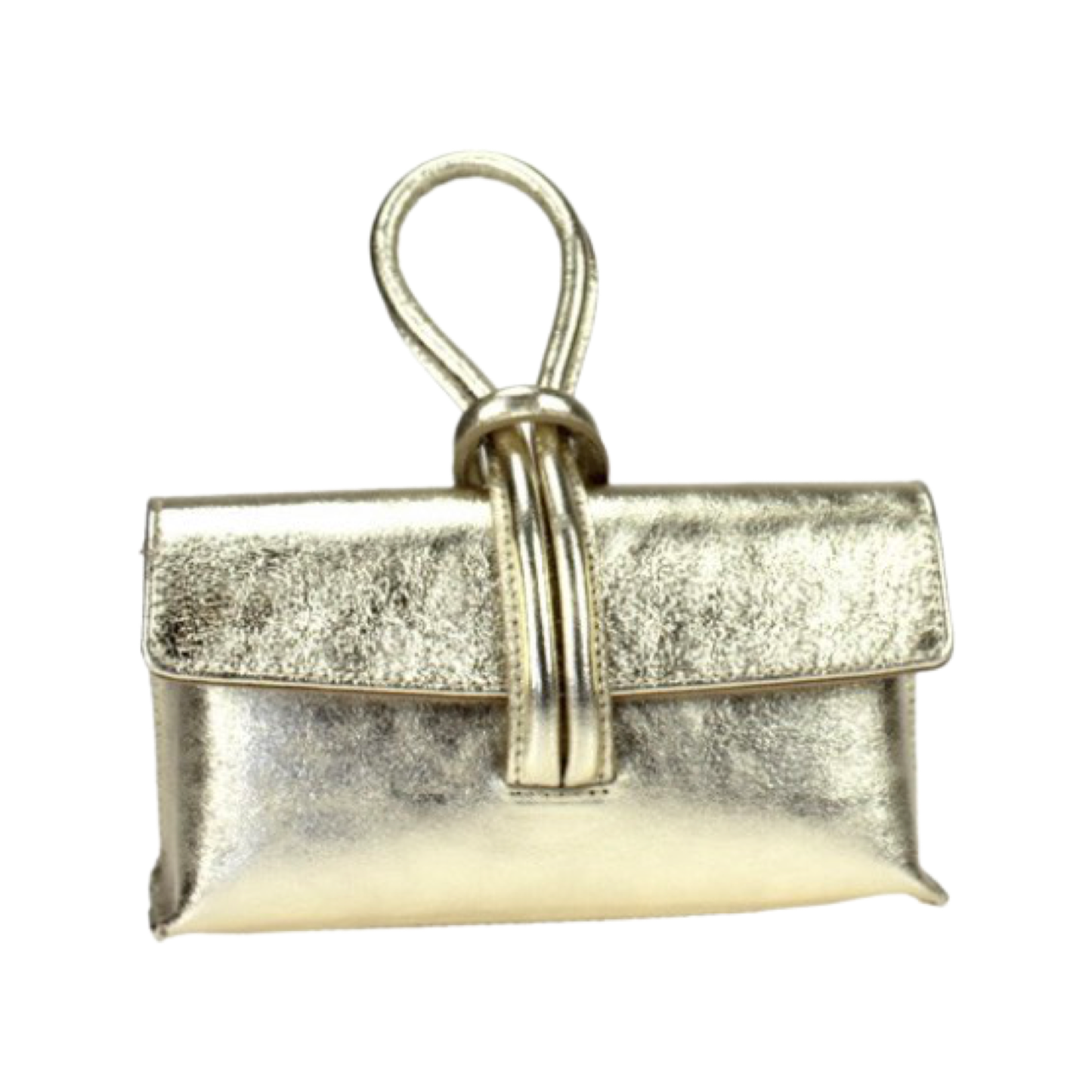 Calf leather tote bag with adjustable strap, inner pocket, and silver accessories.