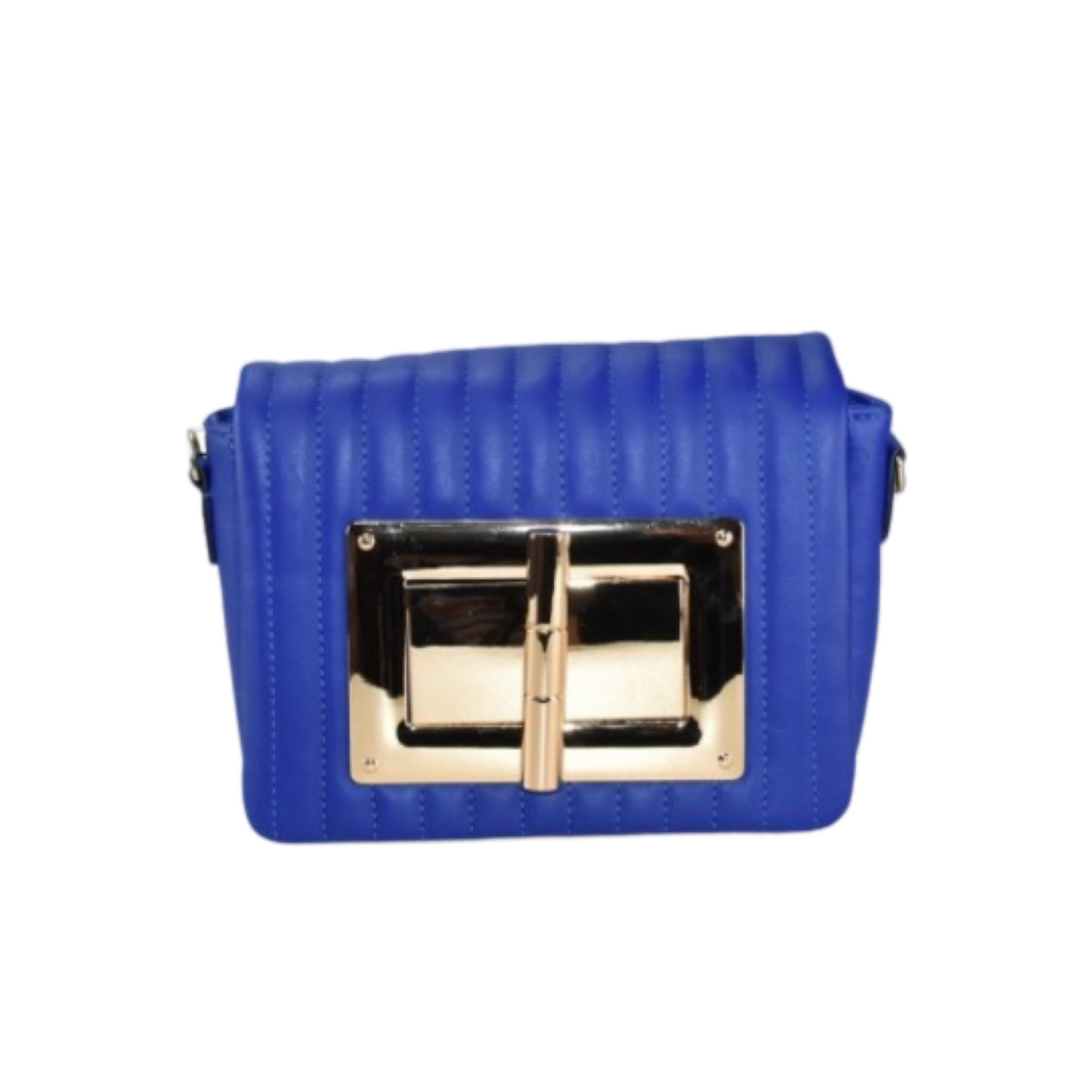 Quilted crossbody leather bag with gold accessories and chain strap.