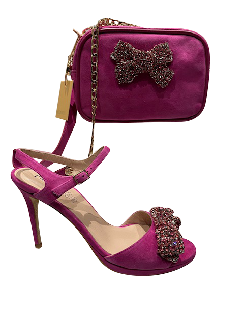 Set Pink Shoes with Matching Bag