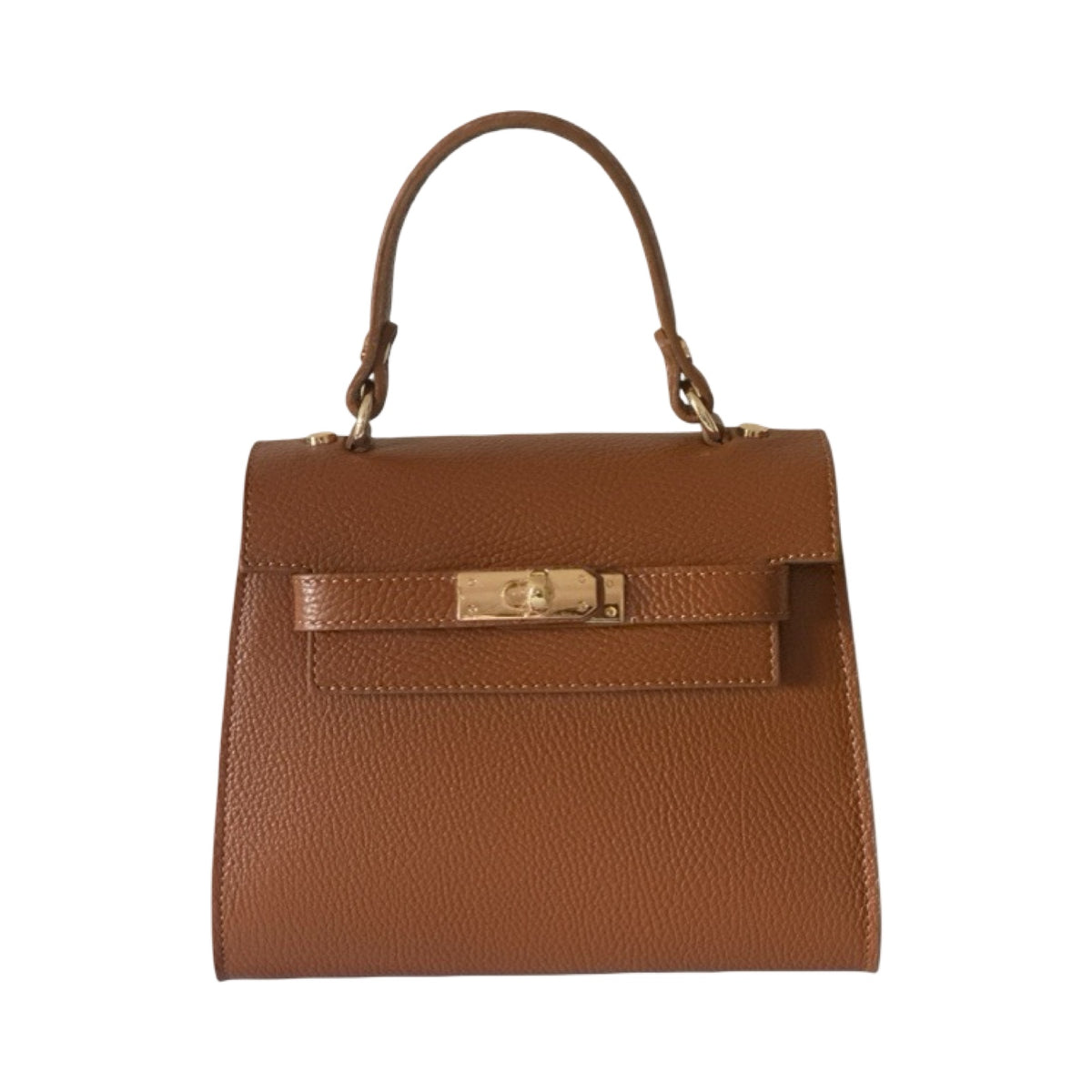 Made in Italy Leather Small Top Handle Tote Bag
