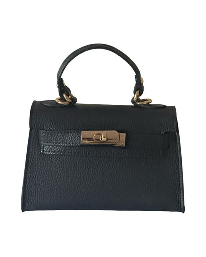 Made in Italy Mini Top Handle Leather Tote Bag