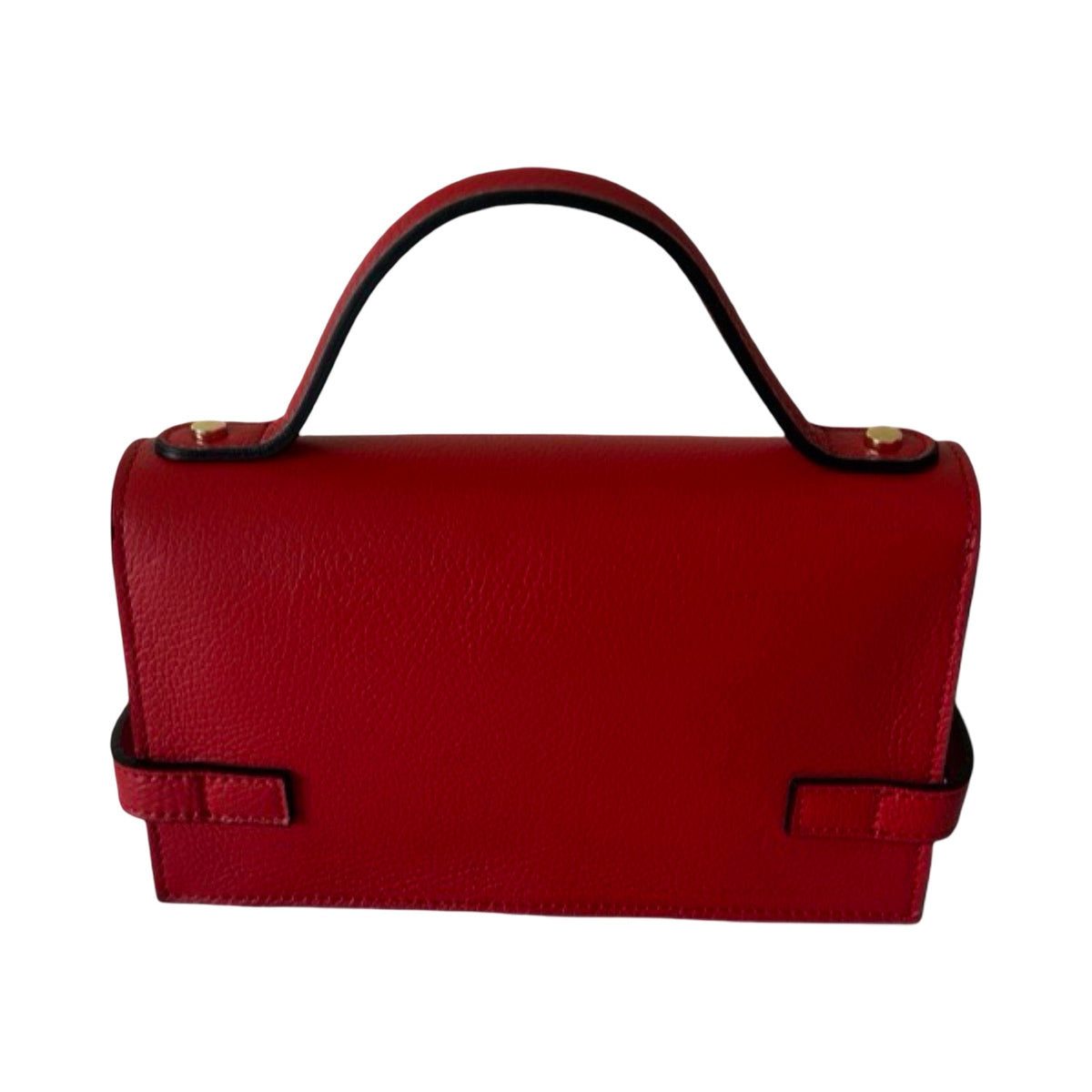 Made in Italy Small Top Handle Leather Tote Bag