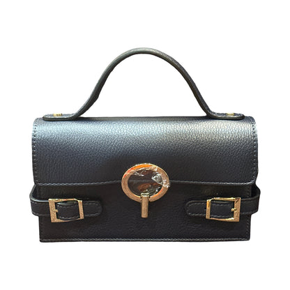 Made in Italy Small Top Handle Leather Tote Bag