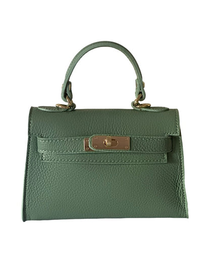 Made in Italy Mini Top Handle Leather Tote Bag
