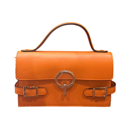 Made in Italy Small Top Handle Leather Tote Bag