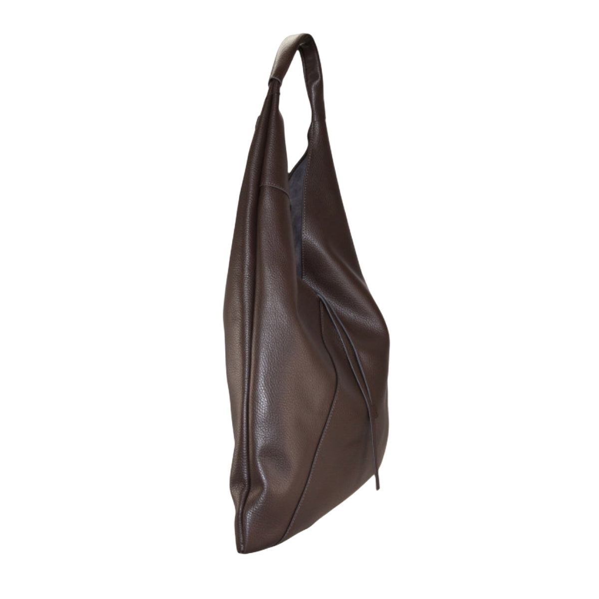 Oversized Black Italian Leather Hobo Shoulder Bag