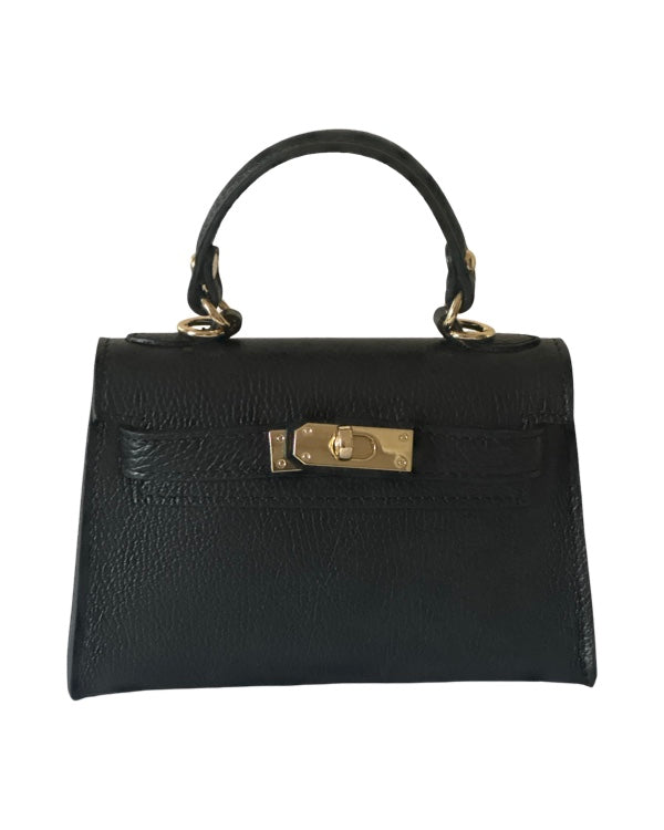 Made in Italy Mini Top Handle Leather Tote Bag
