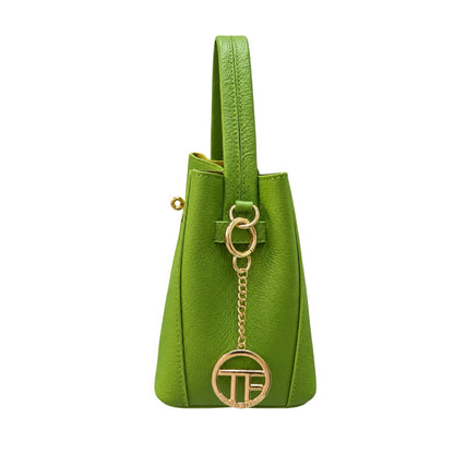 Small Leather Tote Bag Made in Italy - Shoulder Bag for Women