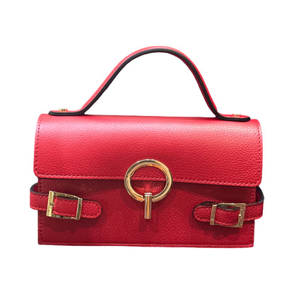 Made in Italy Small Top Handle Leather Tote Bag