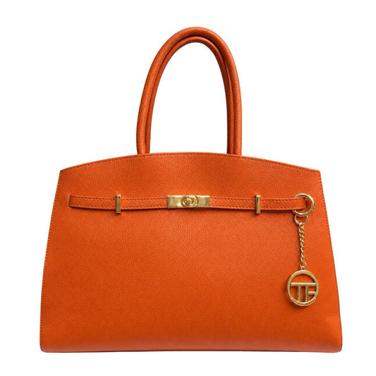 TFM Leather Tote Bag Genuine Leather Made in Italy - Shoulder Bag for Women