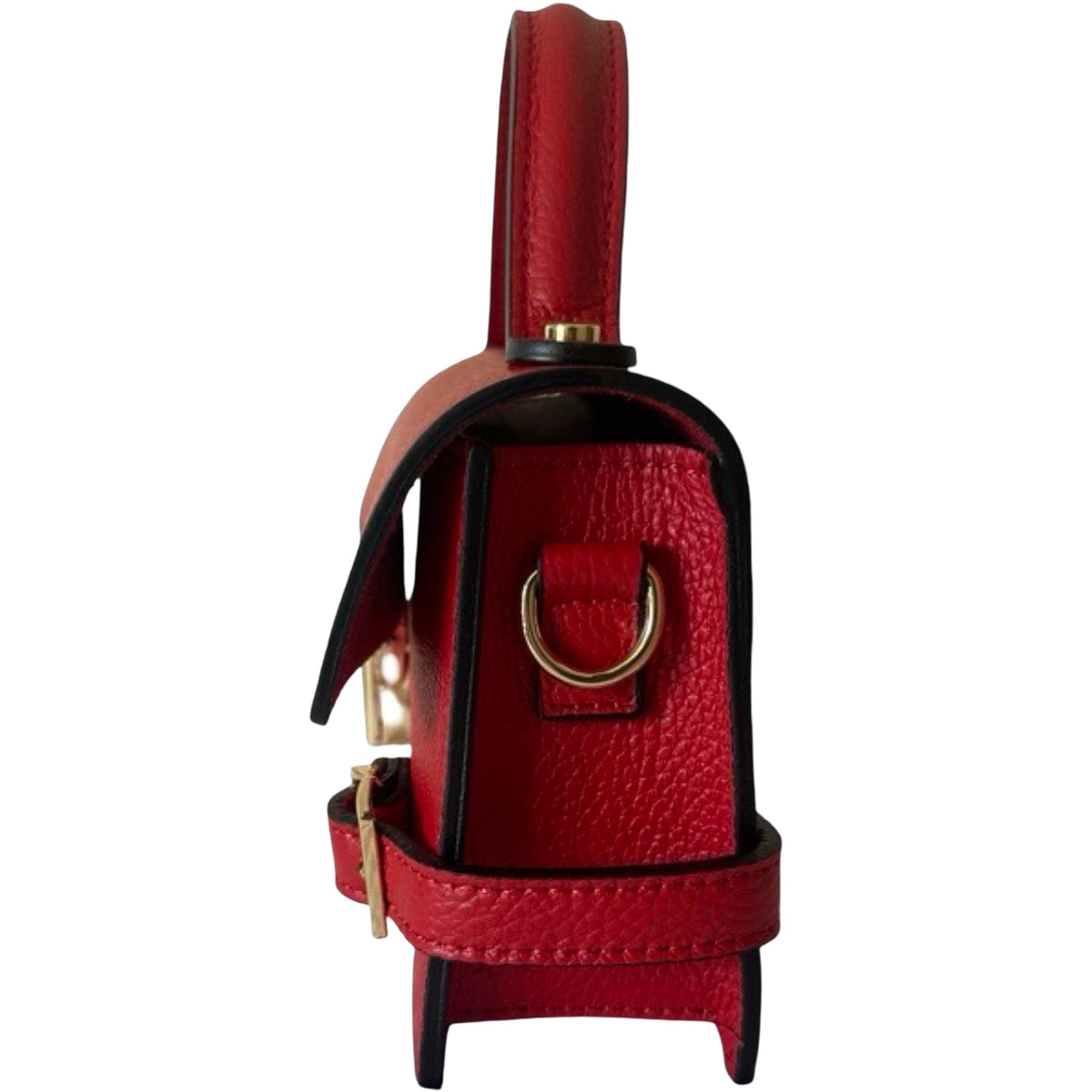 Made in Italy Small Top Handle Leather Tote Bag