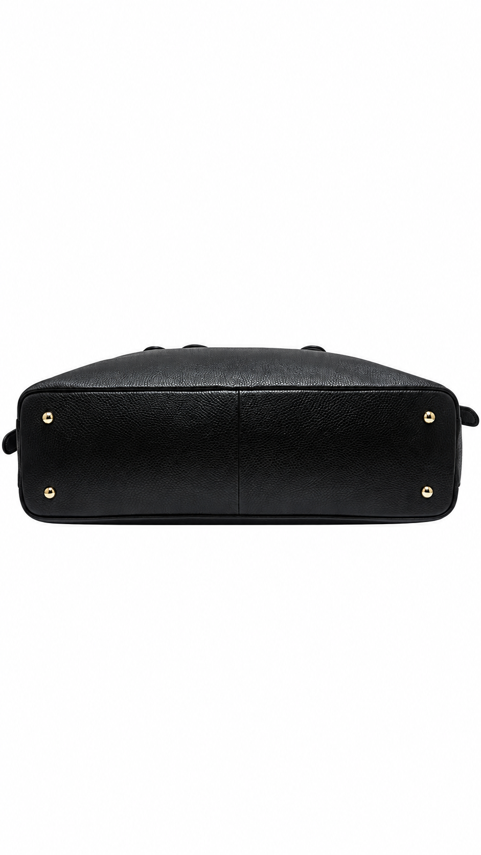 Black Italian Leather Oversized Shoulder Bag Set
