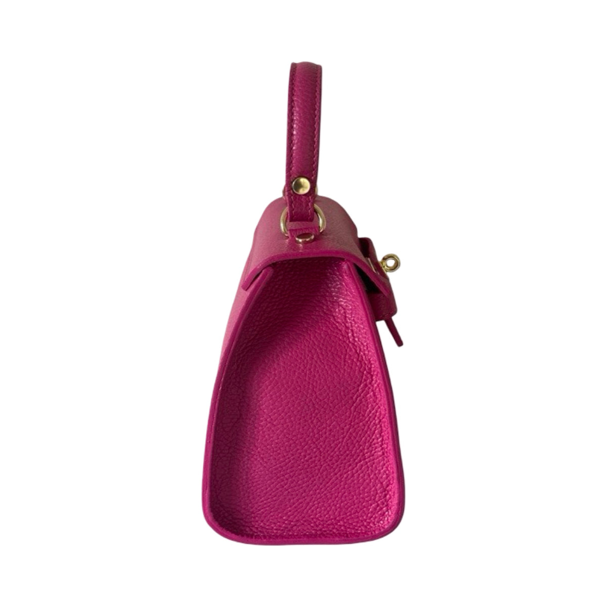 Made in Italy Leather Small Top Handle Tote Bag