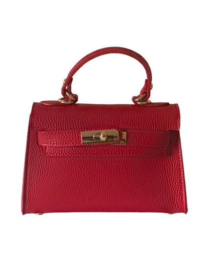 Made in Italy Mini Top Handle Leather Tote Bag