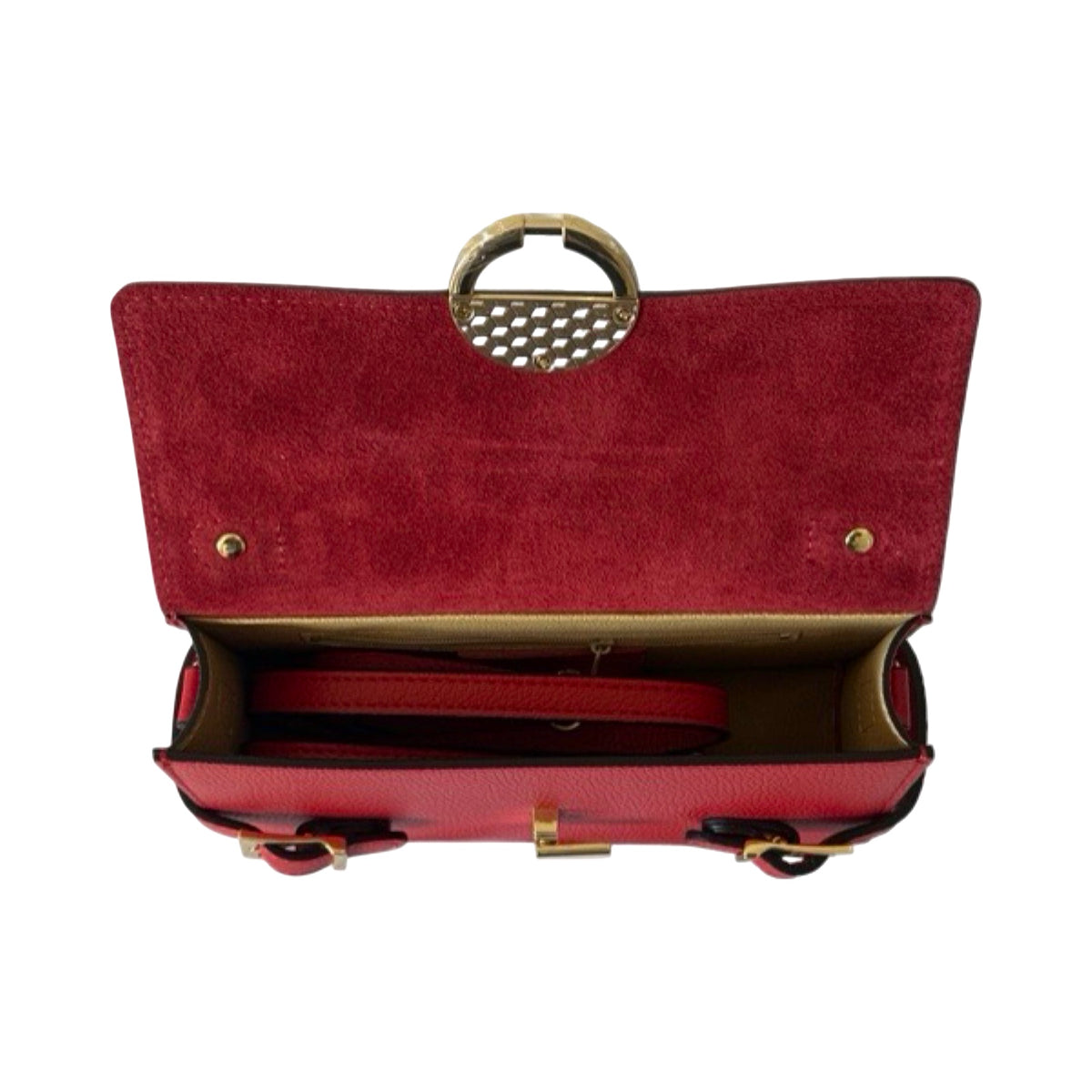 Made in Italy Small Top Handle Leather Tote Bag