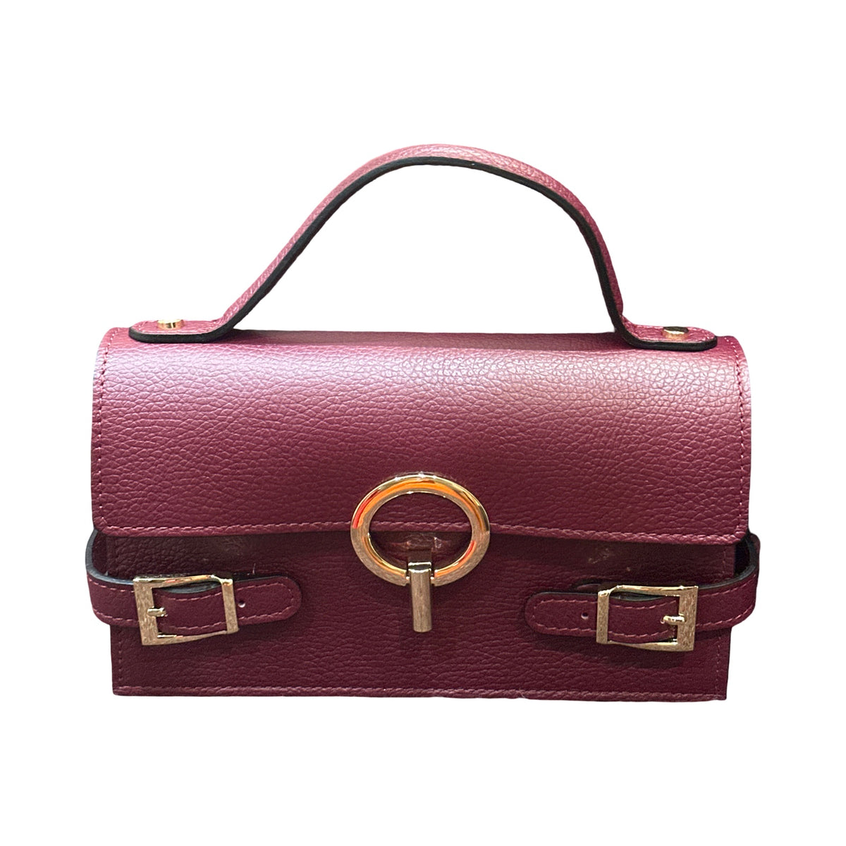 Made in Italy Small Top Handle Leather Tote Bag