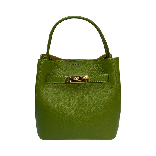 Small Leather Tote Bag Made in Italy