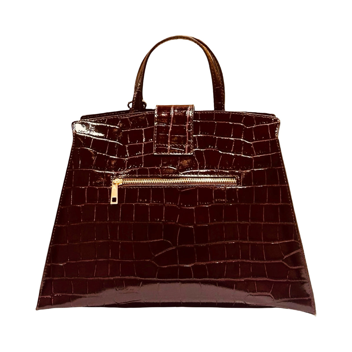 Made in Italy Luxury Croc-Embossed Structured Large Tote Bags