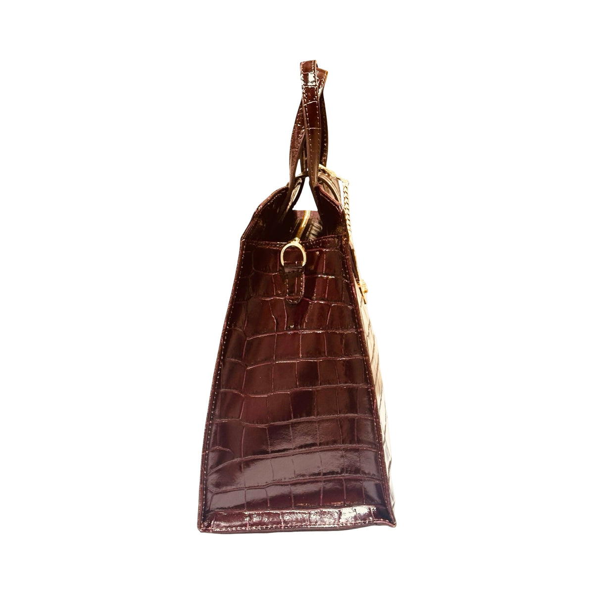 Made in Italy Luxury Croc-Embossed Structured Large Tote Bags
