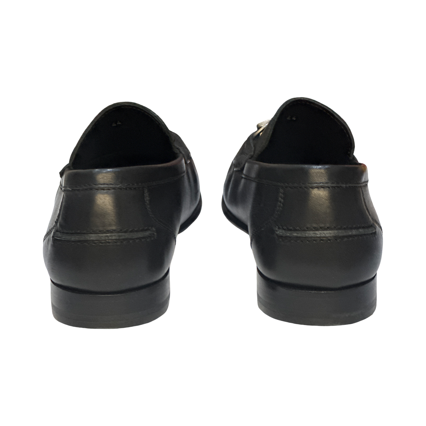 Men’s Black Italian Leather Horsebit Loafers