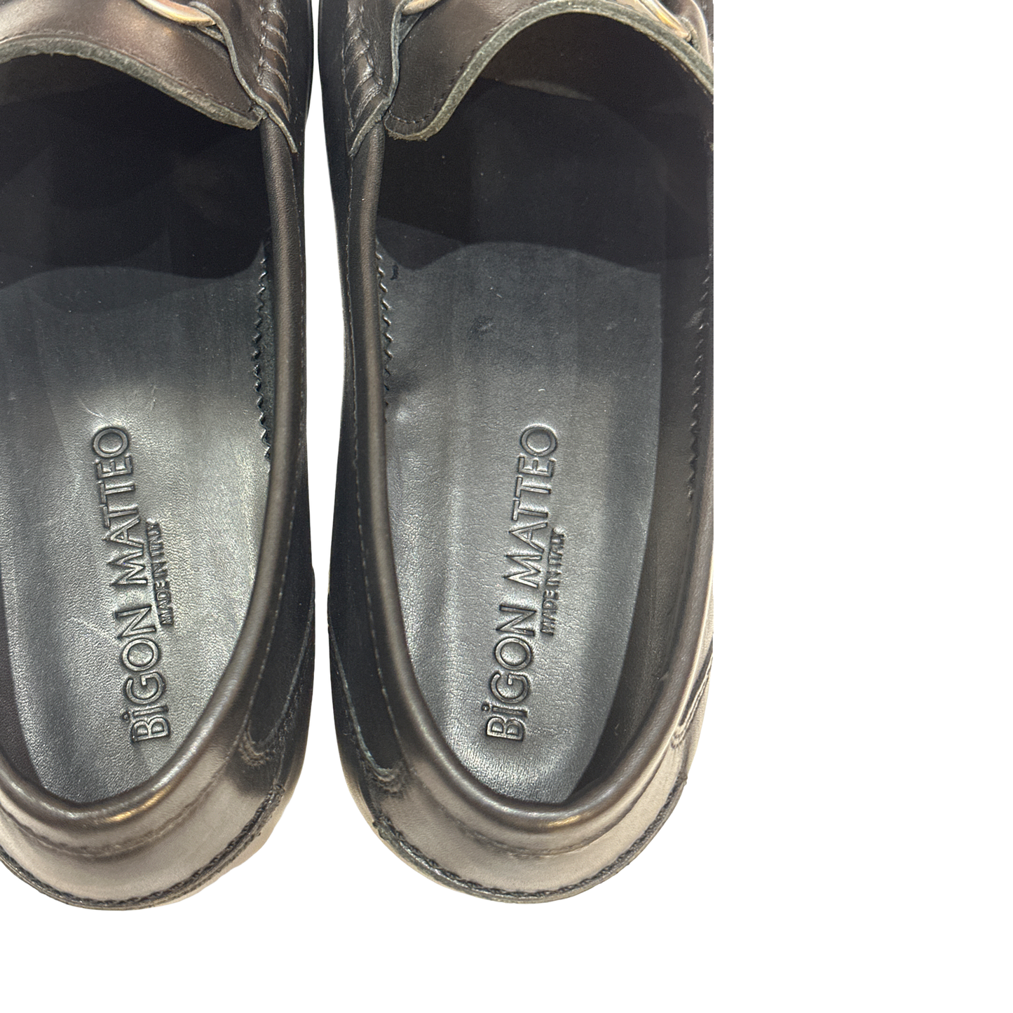 Men’s Black Italian Leather Horsebit Loafers