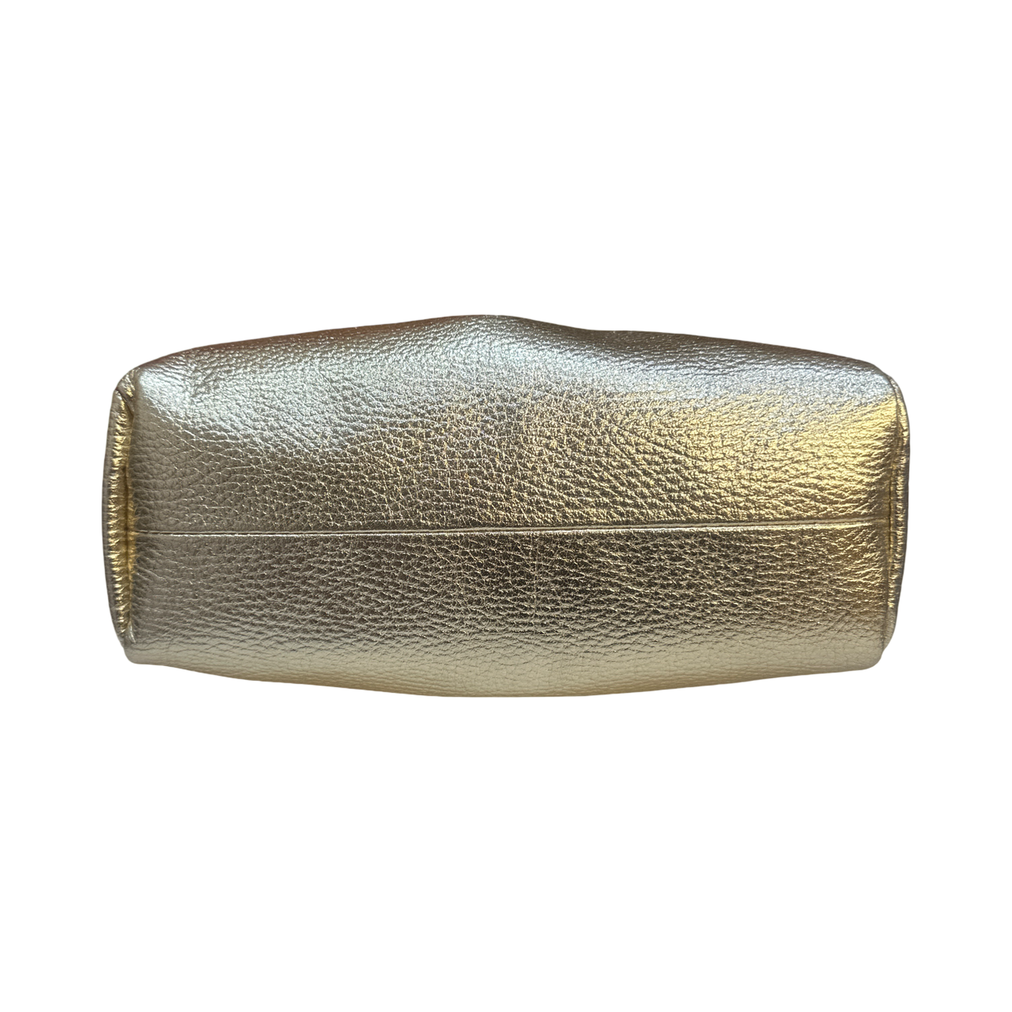 Laminated Italian Small Leather Clutch Bag – Gold Metallic | Made in Italy