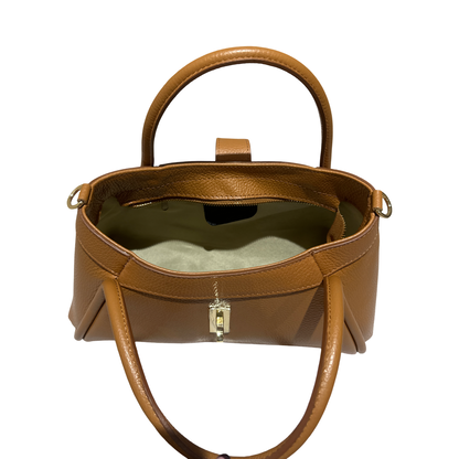 Teefamm Elegance Medium Leather Satchel - Shoulder Bag for Women