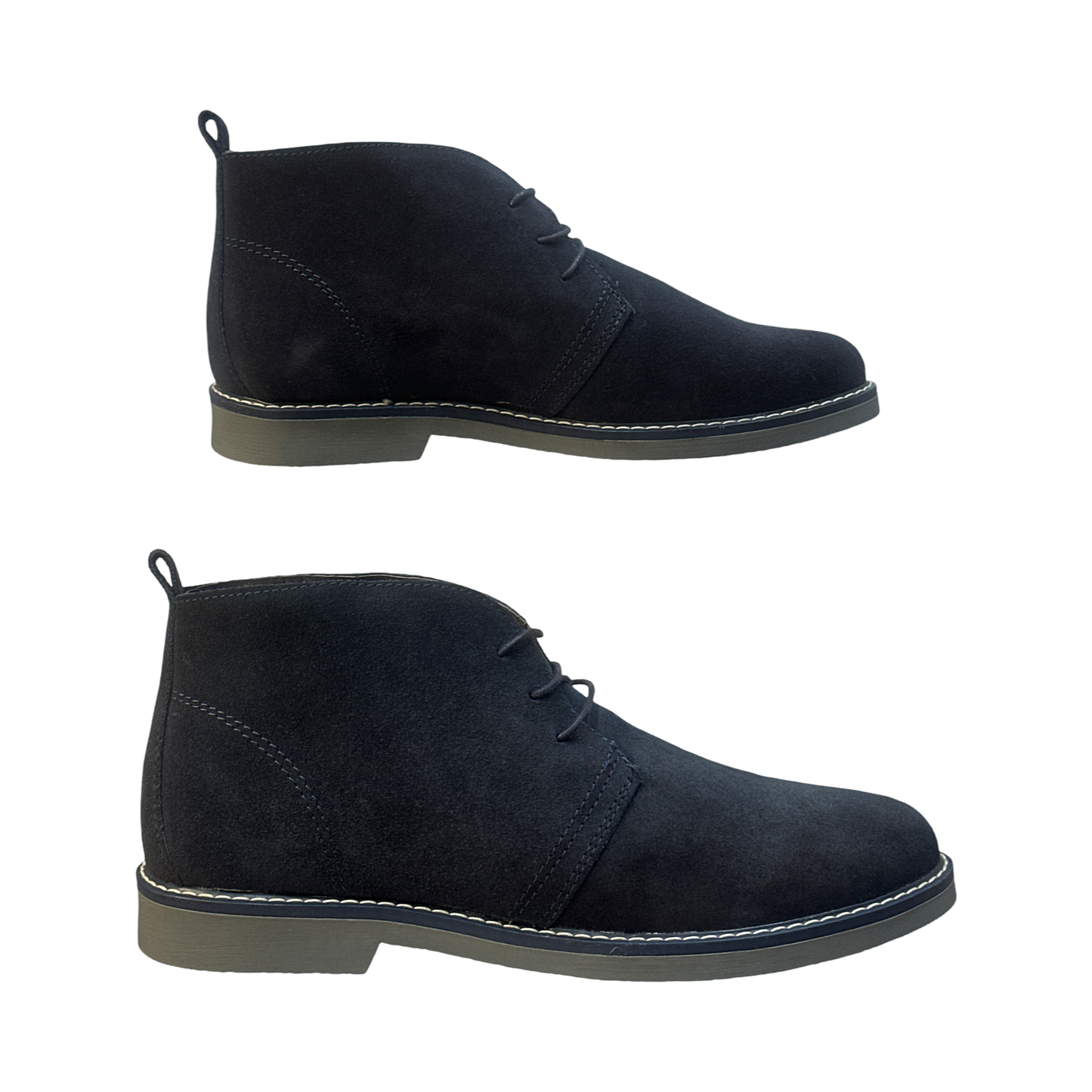 Blue Suede Lace Up Desert Boots
