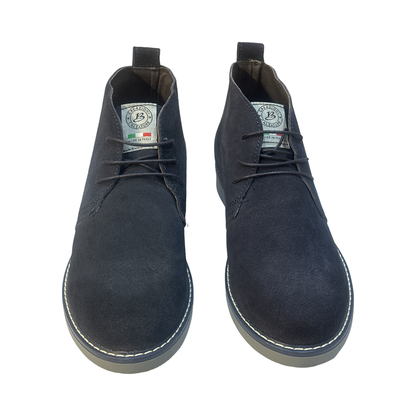 Blue Suede Lace Up Desert Boots