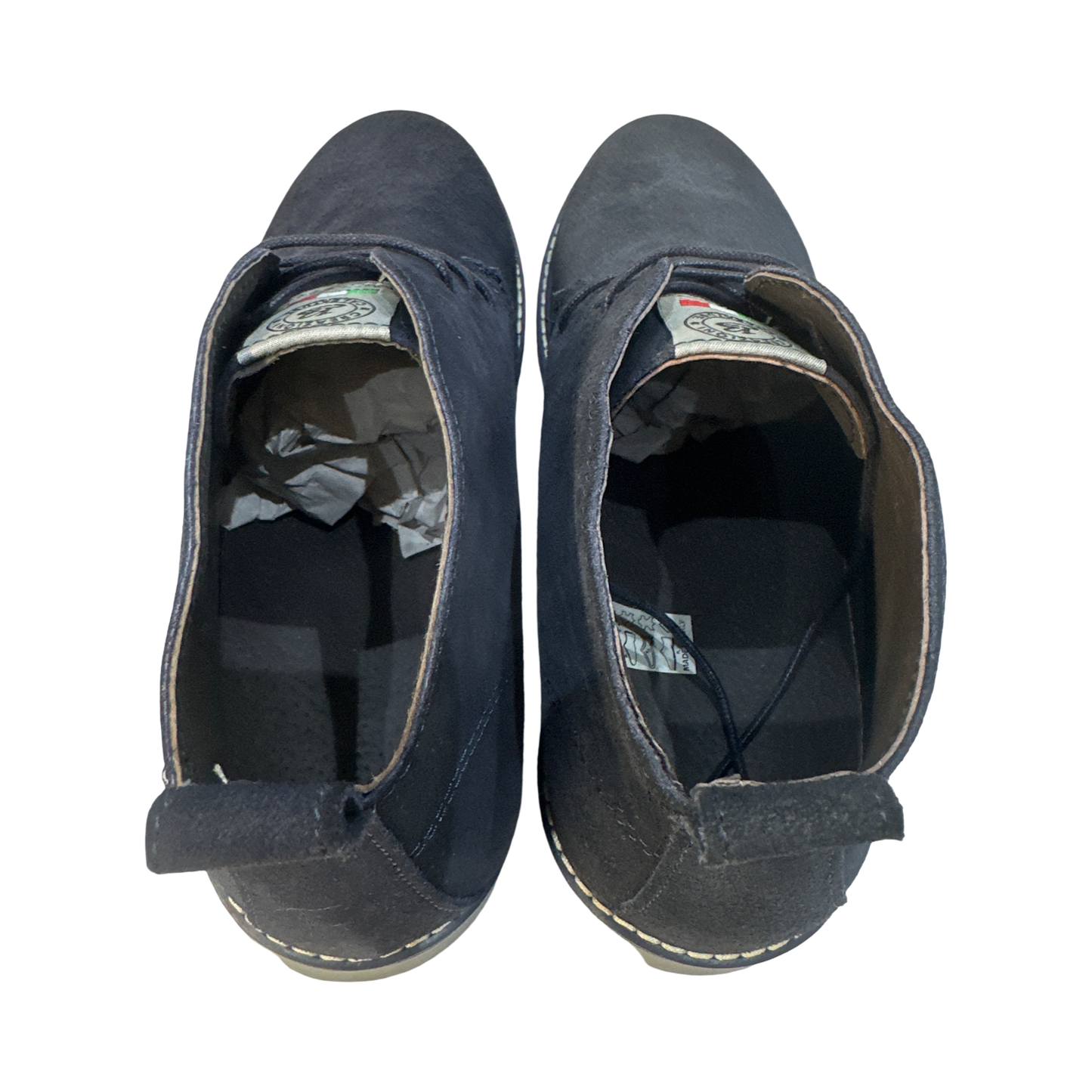 Blue Suede Lace Up Desert Boots