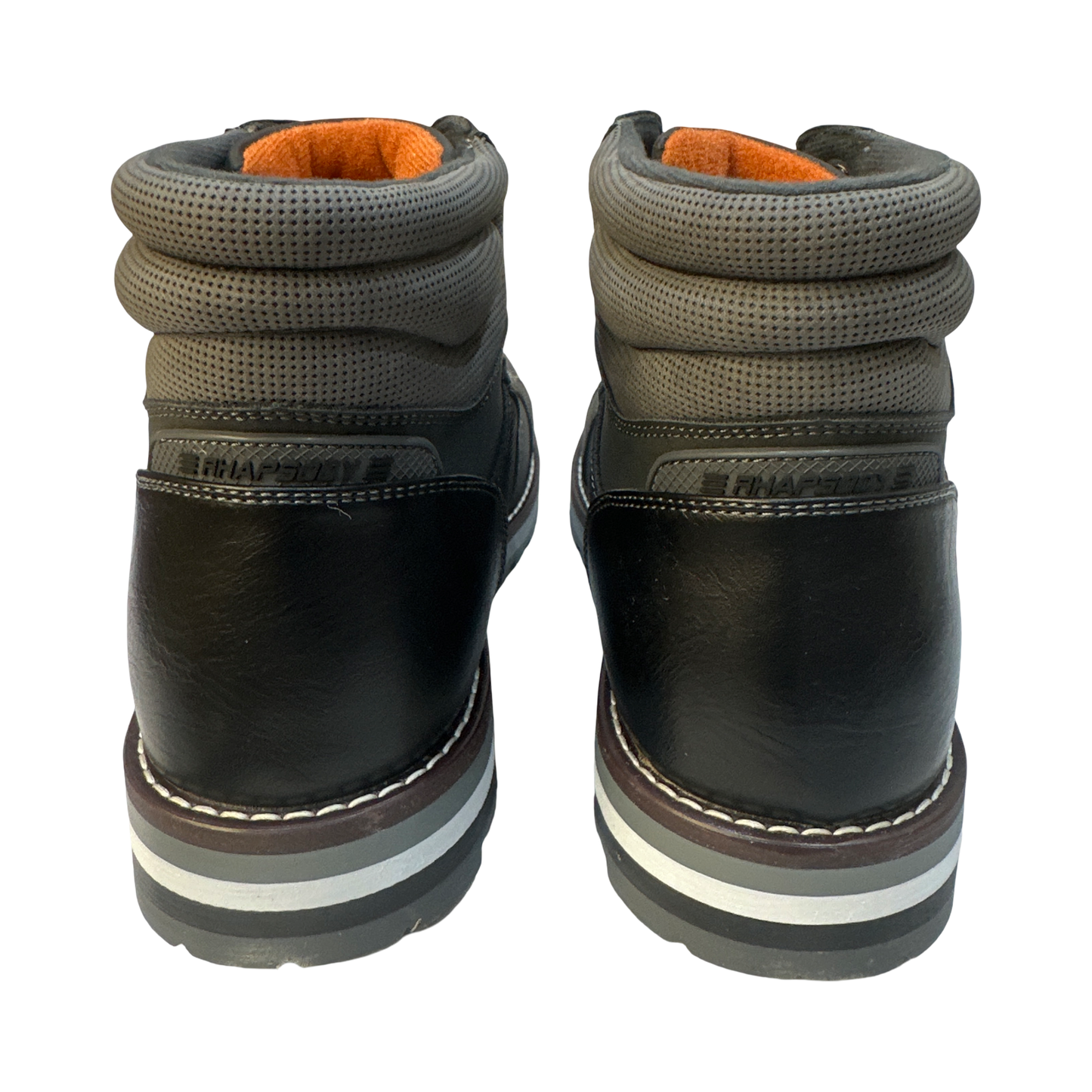 Men’s Rugged Lace Up Ankle Boots Durable Outdoor & Casual Comfort Boots – Black-Grey